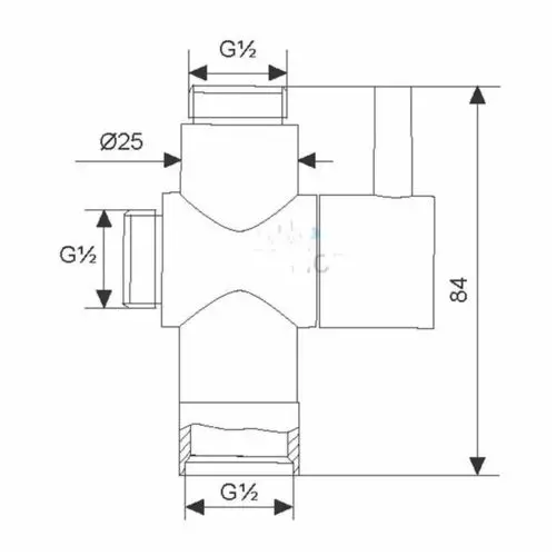 Многофункциональный Трехходовой смеситель для душа Премиум G1/2 с переключателем
