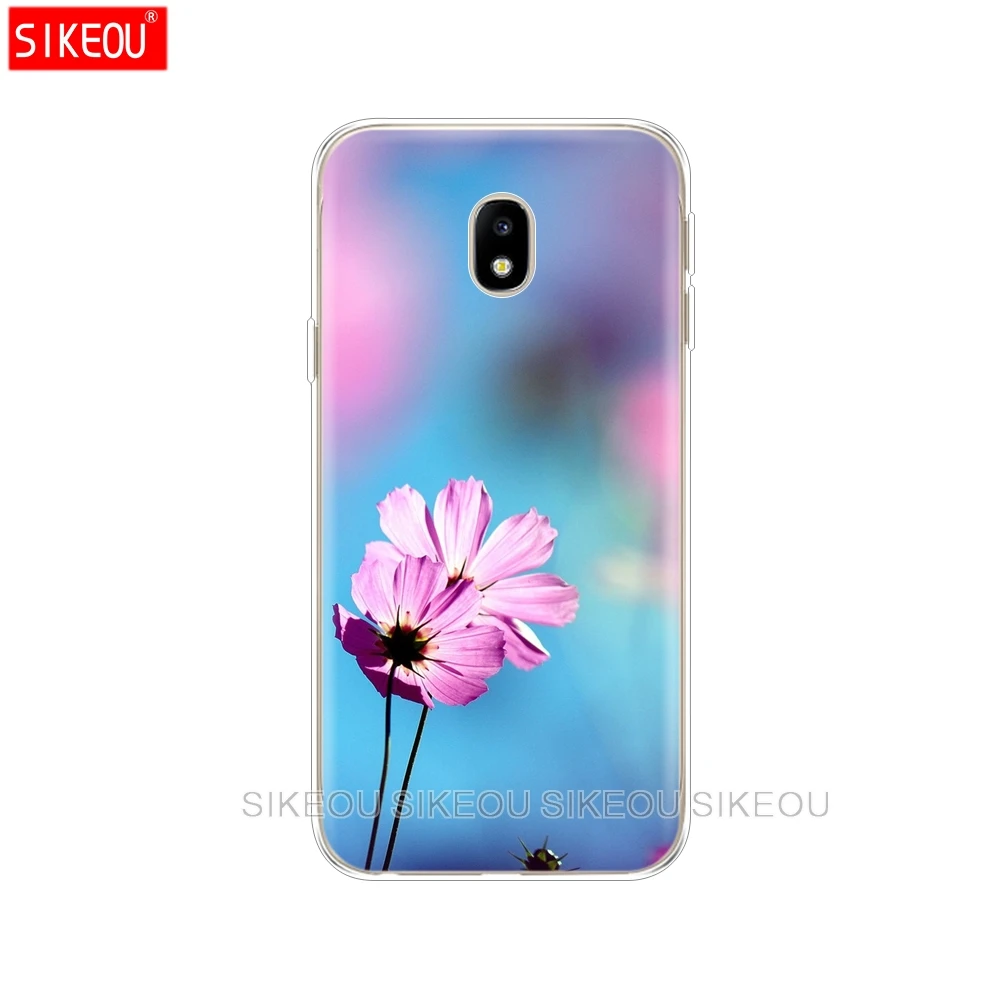 Силиконовый чехол для телефона Samsung Galaxy J3 J5 J7 2017 J330 J530 J730 PRO j2 2018 с розовыми и