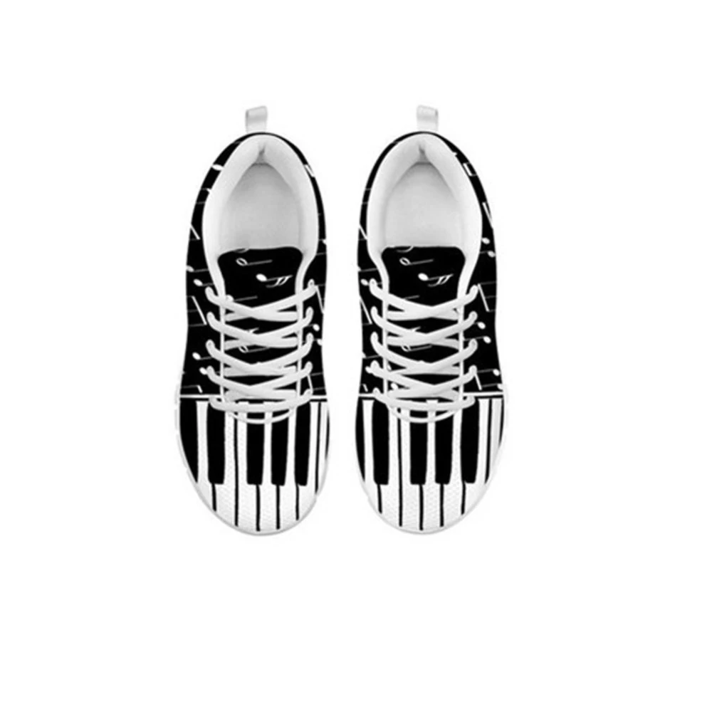 WHEREISART/Женская обувь на плоской подошве с рисунком фортепианной клавиатуры