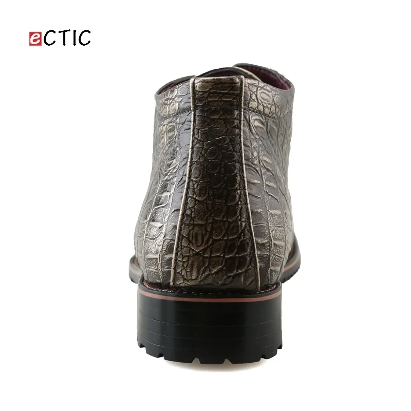 Классические мужские классические ботинки ecценности высокие мотоциклетная