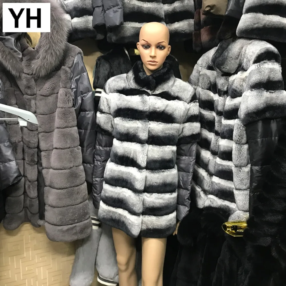 Новые женские шарф из настоящей шерсти кролика декоративного пальто 100%
