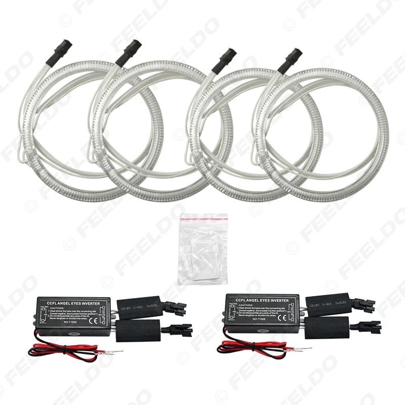 

FEELDO 4Pcs/set White Car CCFL Angel Eyes Light Halo Rings Kits Light For Chevrolet CAPTIVA (2006-2011) Headlight #FD-3272