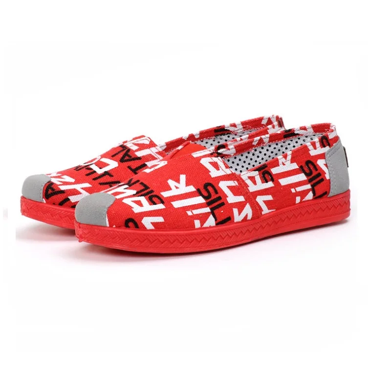 Новинка модная женская обувь с закрытым носком сезон весна осень парусиновая на