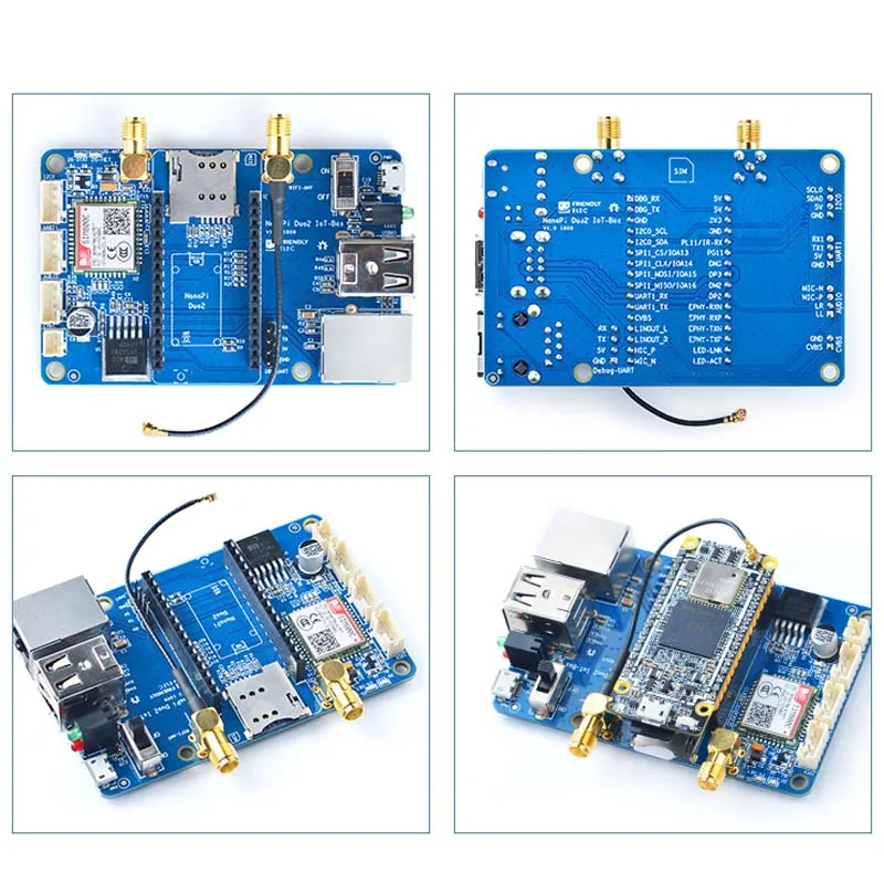 Nanopi Duo2 Расширенная плата IoT Интернет вещей GSM/GPRS+ WiFi двойная антенна