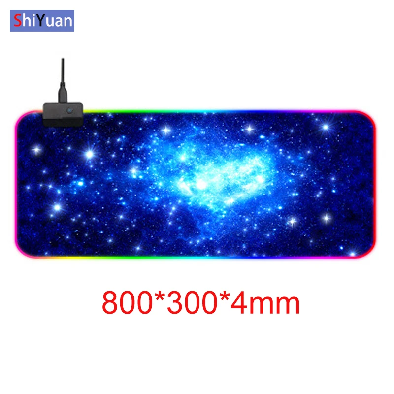 

Large 800*300mm L Gaming Mouse Pad RGB 14 Colors LED Lighting RGB USB Cable Keyboard Mouse Mice Mat Locked Edge Gamer Anti-Slip