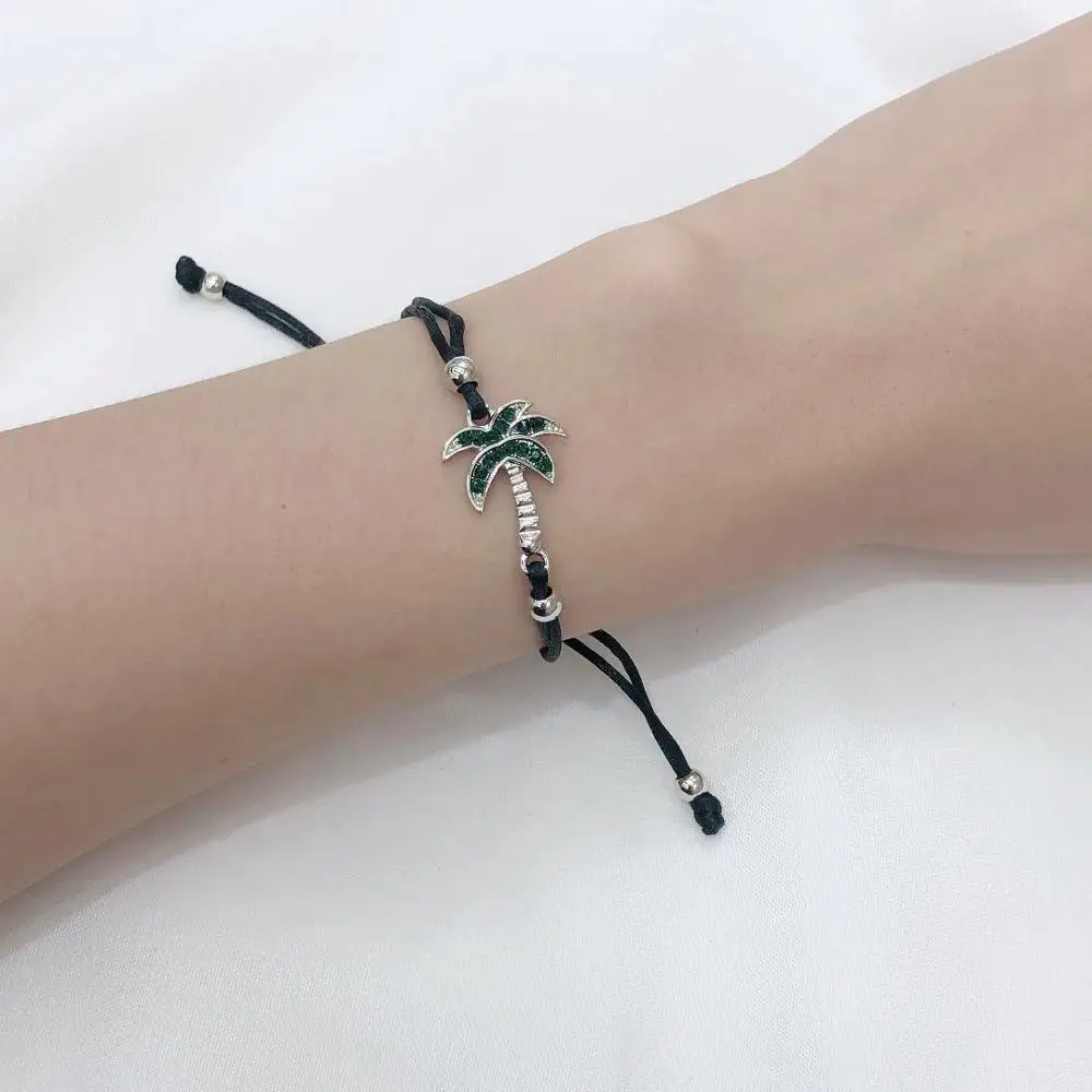 Модный и контрактный Печатный двухцветный растительный плетеный браслет для