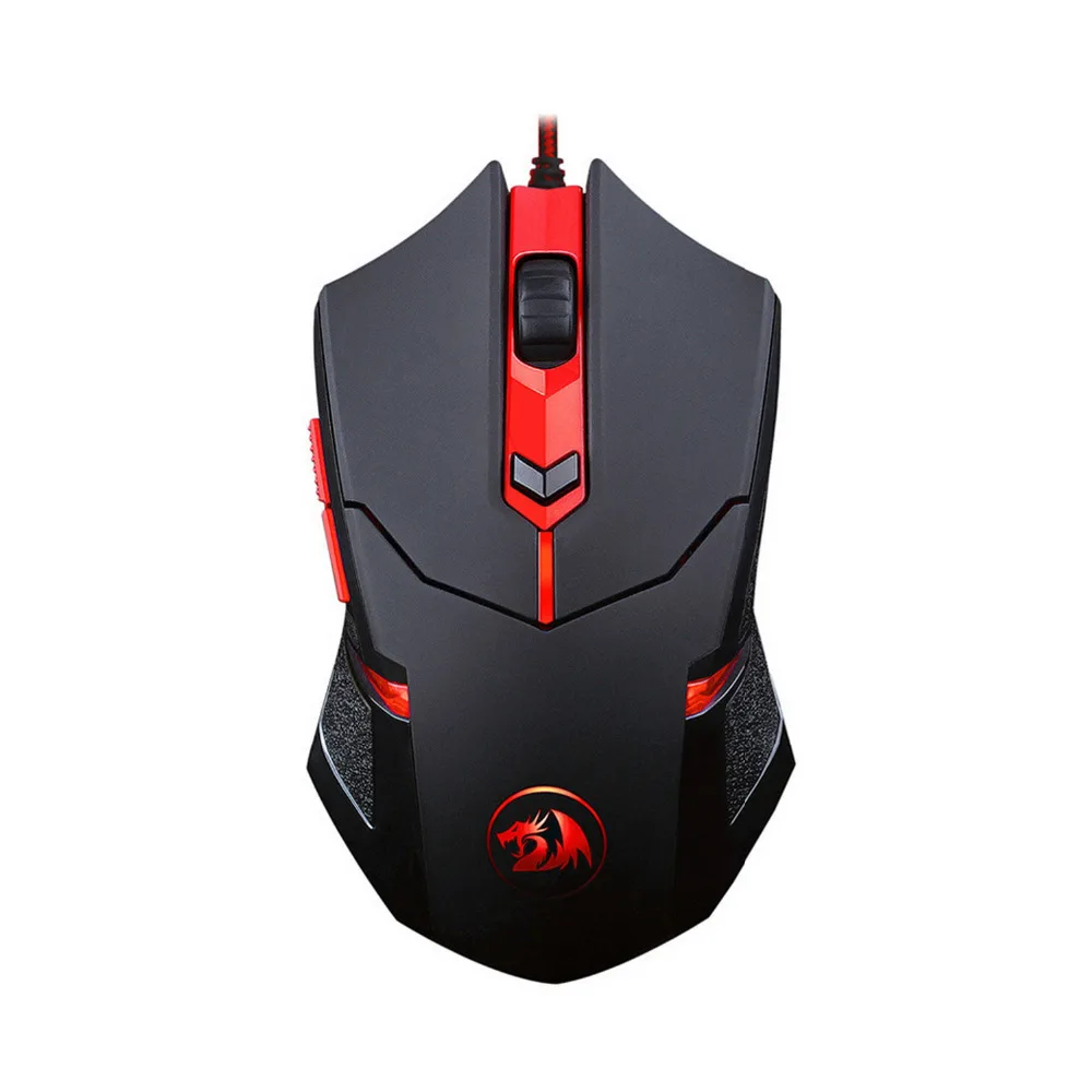 Redragon m601 игровой Мышь проводом с красный светодиод, 3200 Точек на дюйм 6 Пуговицы эргономичный centrophorus игровой Мышь для ПК