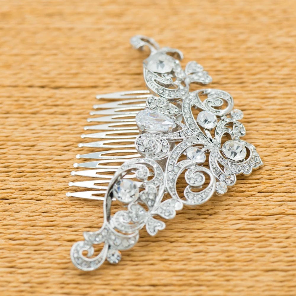 Заколки Стразы с кристаллами Женская расческа для волос невесты свадебные