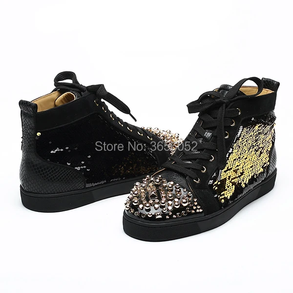 Shooegle/дизайнерская обувь блестящие высокие кроссовки Zapatillas Hombre резиновая на