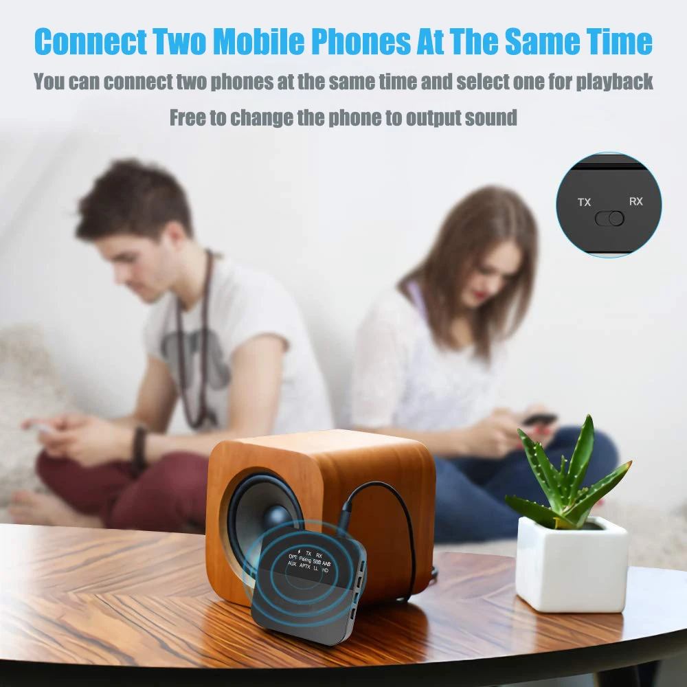 Bluetooth 5 0 передатчик приемник 2 в 1 CSR8675 APTX HD LL адаптер RCA/SPDIF/3 мм Aux разъем для