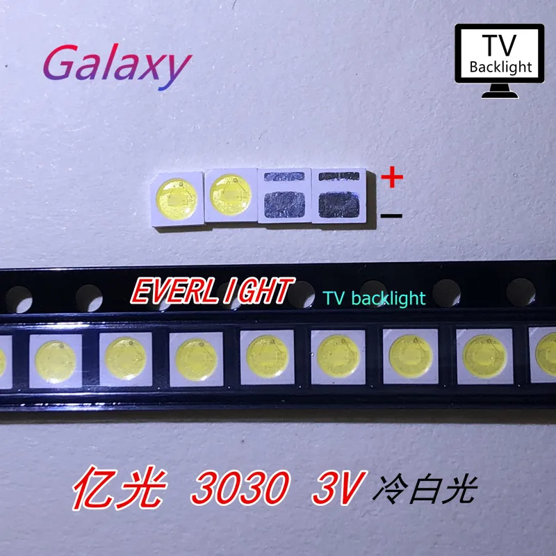 100pcs EVERLIGHT светодиодная подсветка 1W 3030 3V холодный белый 80 90LM TV App 62 113TUN2C/S5000 00F/TR8