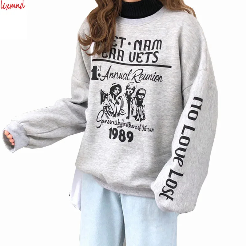 2018 Новый AutumnWinter Harajuku печати плюс толстый бархат толстовка для Для женщин шею