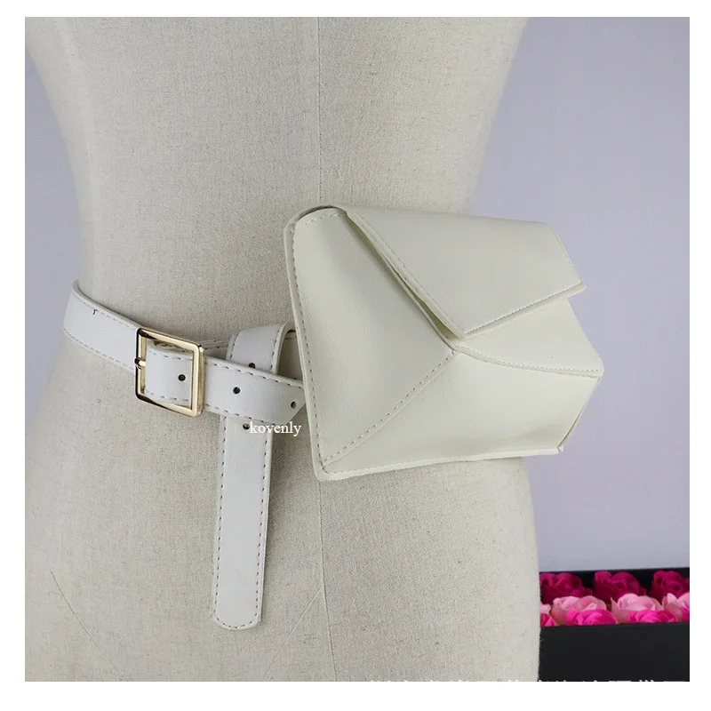 White waist bag Поясная сумка, женская сумка на пояс, змеиная сумка, винтажная поясная сумка, модная сумка для девушек, кожаный чехол для телефона, нагрудная сумка 062701 - Цвет: White waist bag
