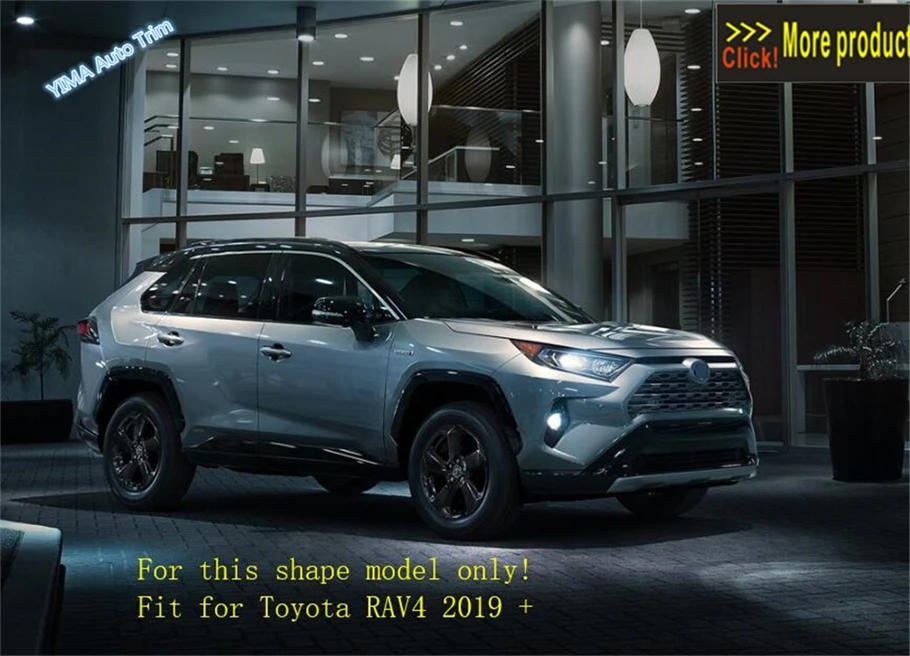 Lapetus Авто Стайлинг задние фонари лампа век бровей крышка отделка Подходит для TOYOTA RAV4 RAV 4 ABS хромовое углеродное волокно