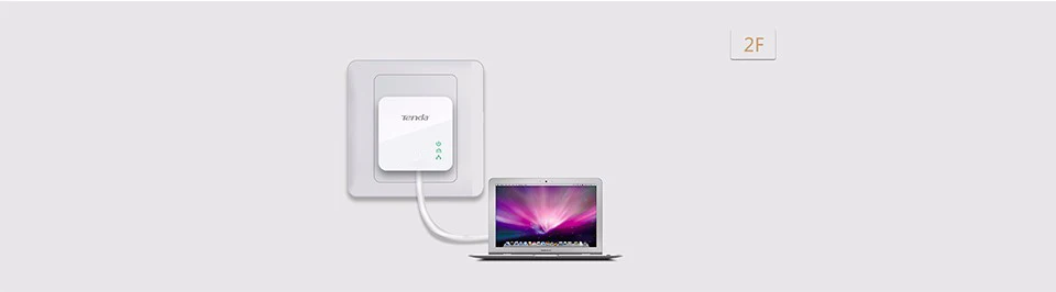 Tenda P202+ PA202 Mini 300 Мбит/с PowerLine Ethernet адаптер, PLC Адаптер, совместимый с беспроводным Wifi роутером, IPTV, Plug and Play