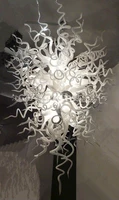 milk white large chandelier murano glass chandeliers contemporary creative design hand blown glass art with led lights