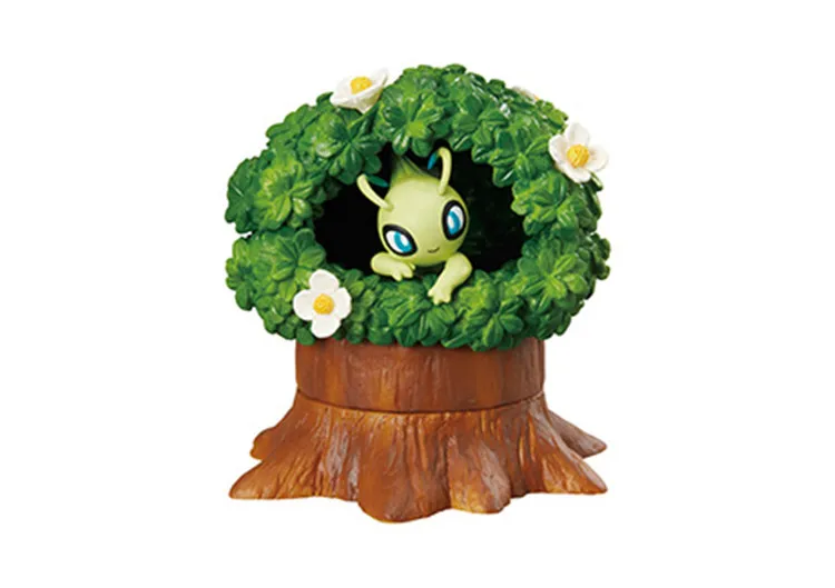 8 шт./компл. Pika Mokurah Celebi Bulbasaur pokemones аниме фигурка в лесном дереве дом лес фигурка Коллекция Модель игрушки