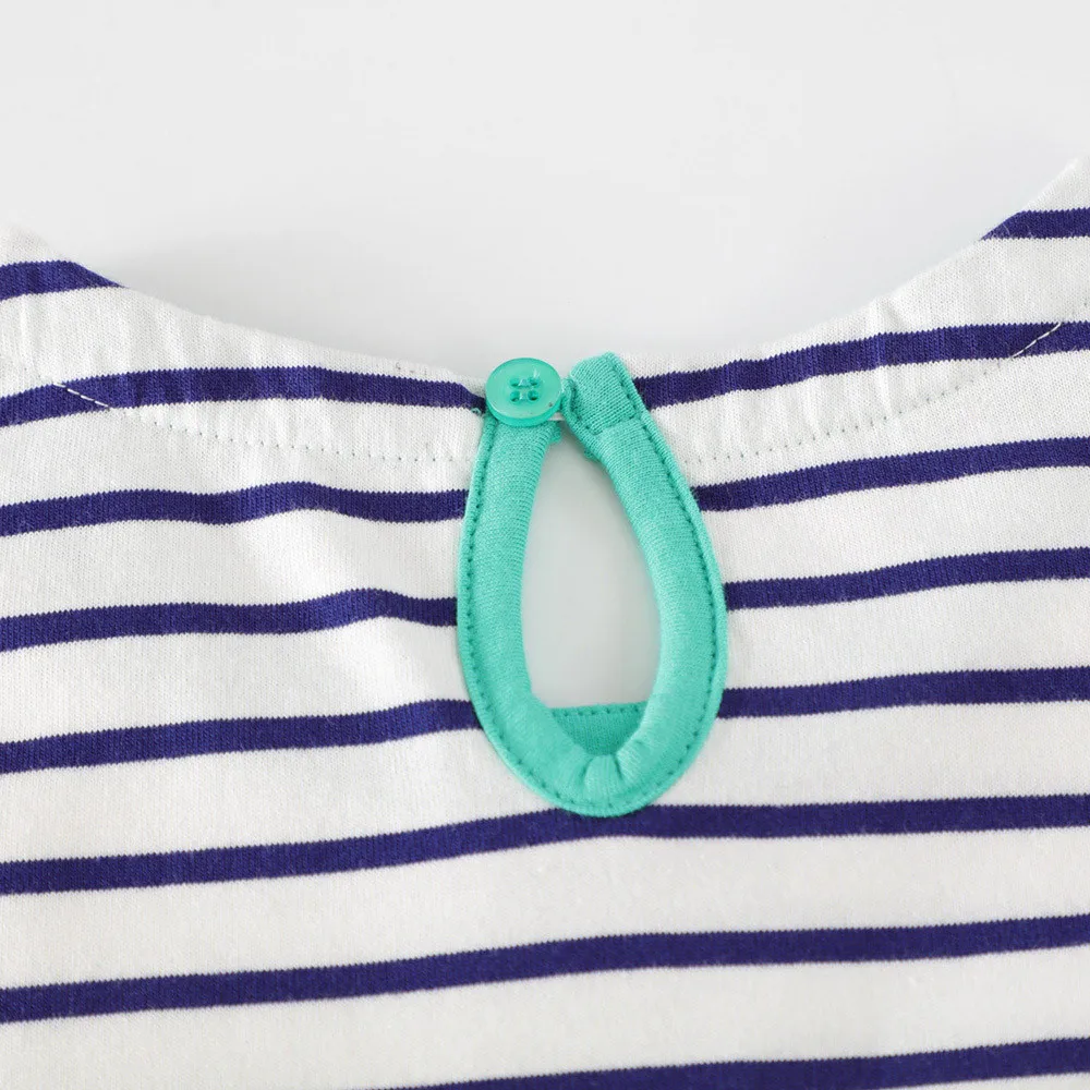 MUQGEW Girls dress Toddler Kids Baby Cartoon Dinosaur Print Striped Dress baby girl clothes 2019 Outfits Dropshipping | Детская одежда