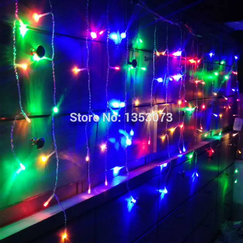 YIYANG 4 м Дроп 0 3 5 занавеска сосулька Cadena de luces LED IP20 освещение в помещении 220 В