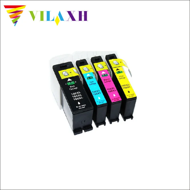 Чернильный картридж Vilaxh 100 105 108 100xl 105xl 108xl для Lexmark S305 S405 S505 S605 Pro205 Pro705 Pro805 Pro905 708 208 308