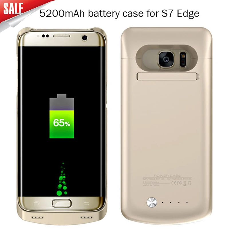Внешний аккумулятор чехол для Samsung galaxy S7 4200 мАч и edge 5200 запасное Внешнее зарядное