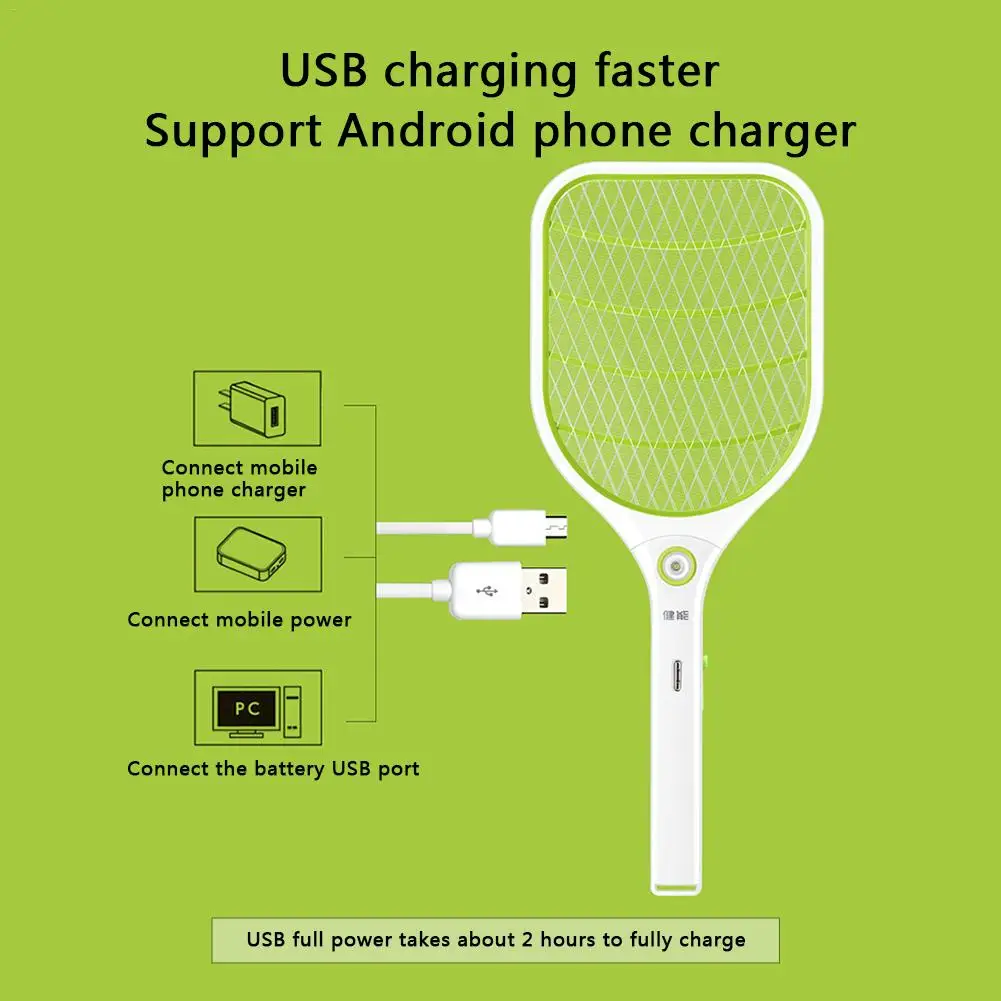 Домашний электрический мухобойка от комаров мини-жук Zapper usb зарядка тройной слой безопасности Москитная муха убийца батарея ловушка мухобойка