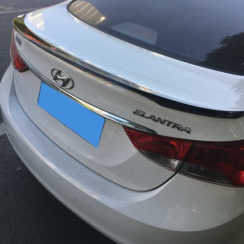 Для hyundai Elantra 2012 2013 ABS Пластик грунтовка Цвет автомобиль спойлер задний багажник спойлер