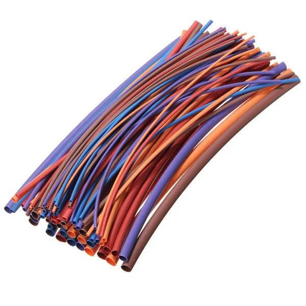 80pcs Assortment Ratio 2:1 Heat Shrink Tubing Tube Sleeving Wrap 6 Size 5 colour | Обустройство дома