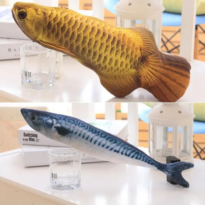 3D искусственная мягкая рыбка Спящая Подушка кошка царапина доска кошачья мята игрушки YH-17