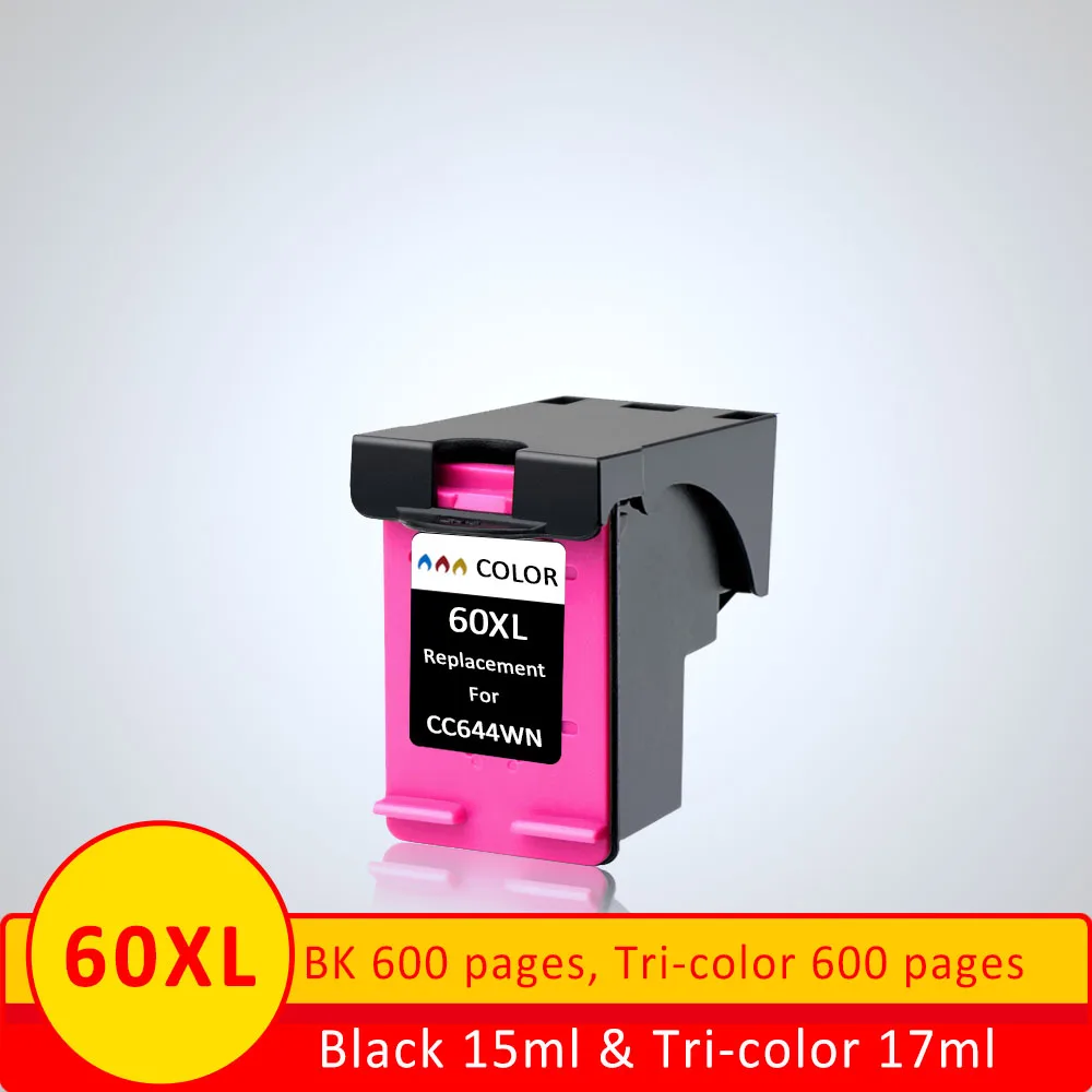 XiangYu 60XL чернильные картриджи для HP 60 XL Deskjet C4685 C4688 C4798 C4799 D110a ENVY 100 110 111 114 120 121 F2480