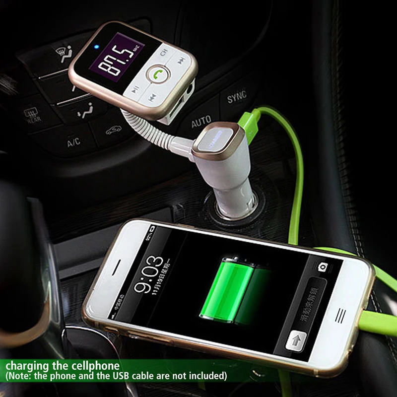 Новейший комплект беспроводной связи Bluetooth для автомобиля fm передатчик с USB