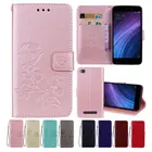 Кожаный чехол для Xiaomi Redmi 4A, чехлы для Redmi 4 A, чехол с цветочным дизайном, мобильный чехол для телефона для Xiaomi Redmi 4A