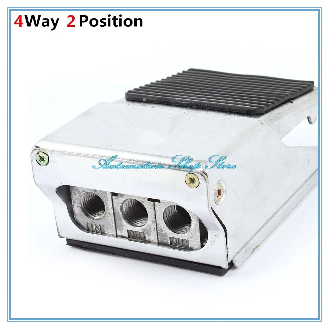 

FV420 2 Position 4 Way G1/4" Nonslip Metal Momentary Foot Operated Valve Switch