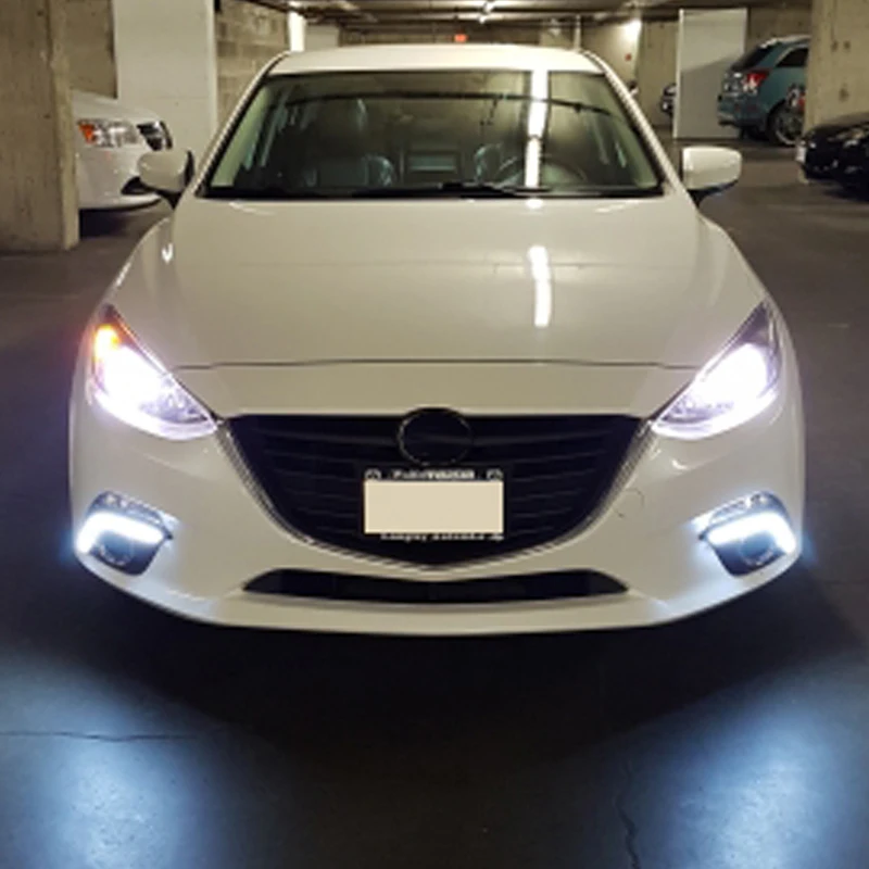 SUNKIA стайлинга автомобилей противотуманные лампы для Mazda 3 Axela светодиодный DRL
