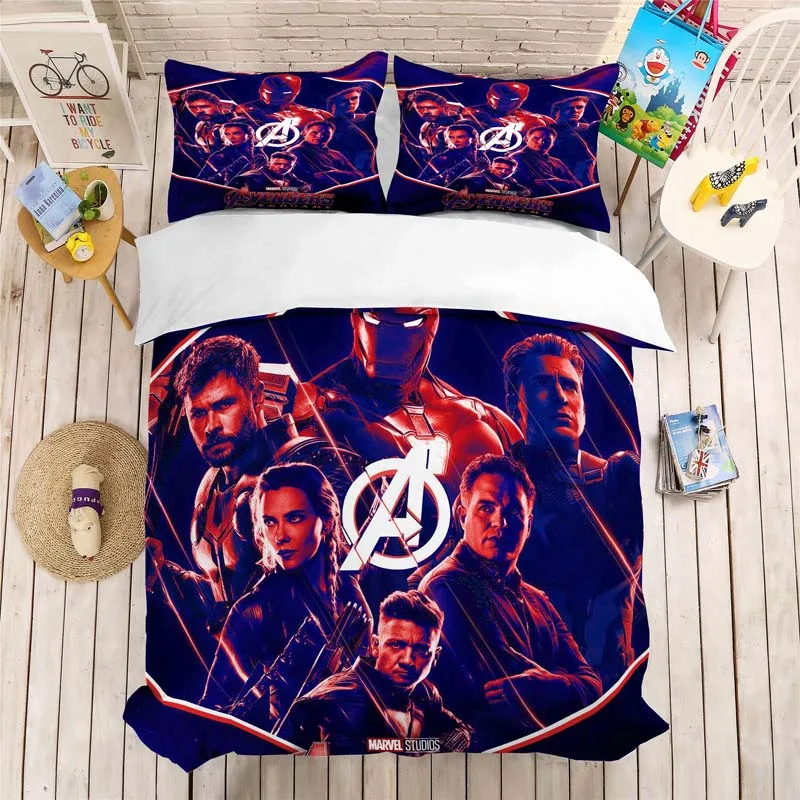 3 Marvel Мстители 3d комплект постельного белья пододеяльники наволочки Капитан Америка Железный человек одеяло комплекты постельного белья постельное белье - Цвет: 3
