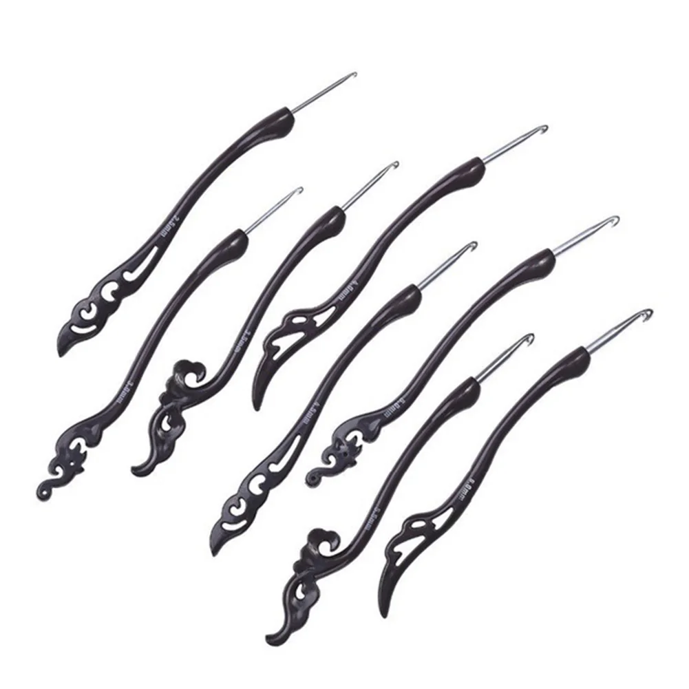 8pcs Set/Kits Aluminum Crochet Hooks s Knit Weave Craft Yarn High Quality | Дом и сад