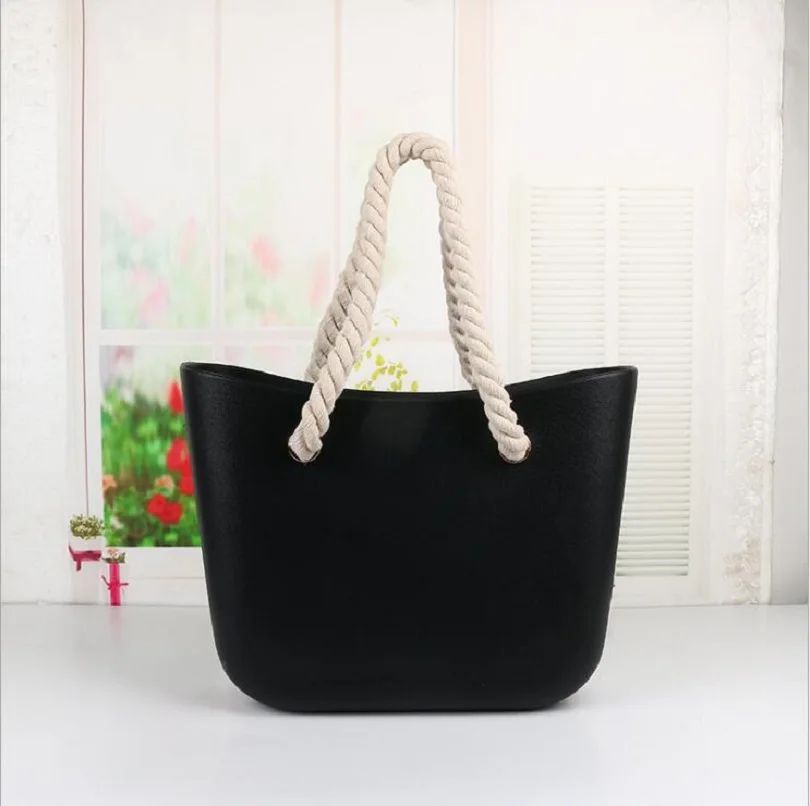 Пляжная сумка с плетением obag ручками классическая форма женская baobao маленькая