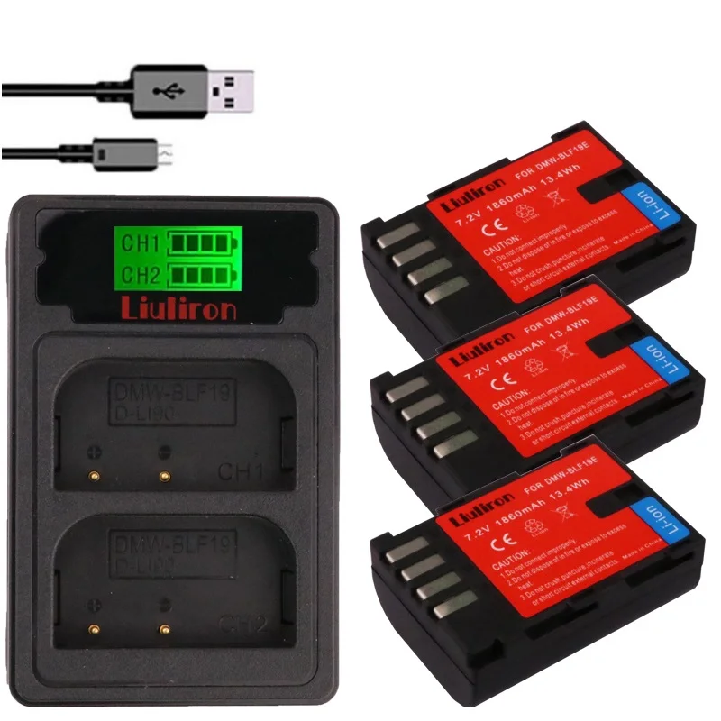 DMW-BLF19 DMW-BLF19E DMW BLF19PP DMW BLF19 BLF19E батарея+ ЖК-дисплей двойной зарядное устройство для Panasonic Lumix GH3 GH4 GH5 G9