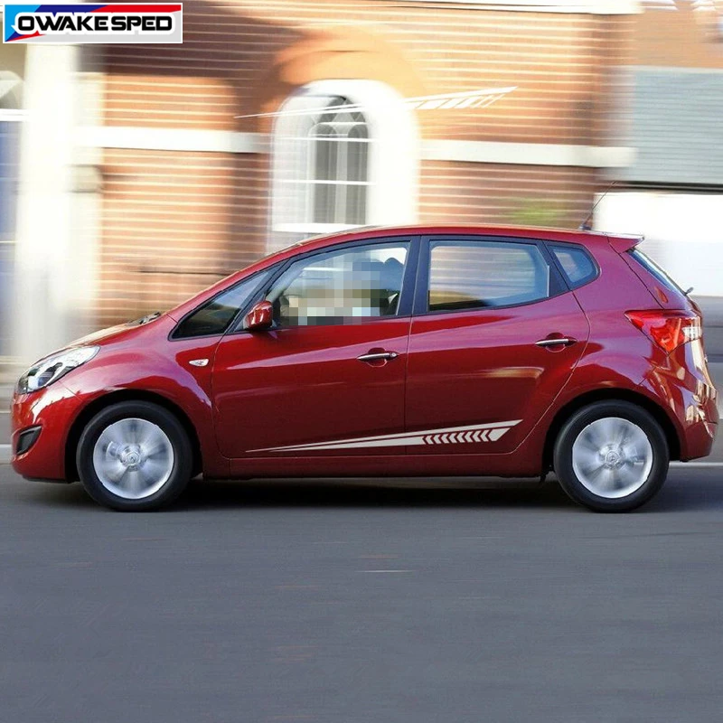 Автомобильная наклейка дверная боковая юбка для Hyundai ix20 гоночные спортивные