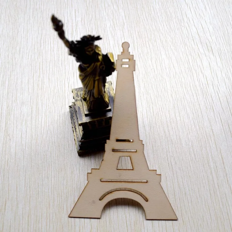 

20x Tower Shape Tower Wooden Ornament Home Decor