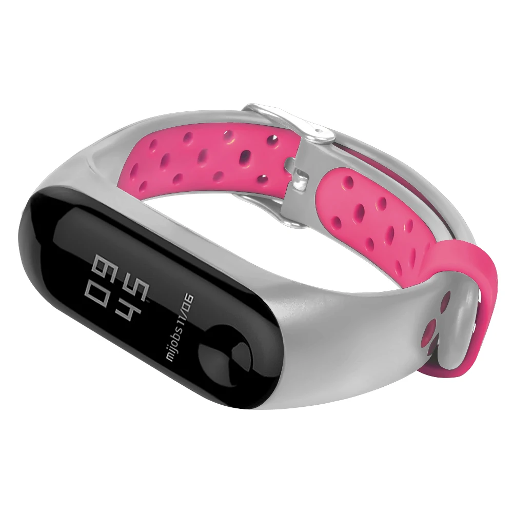Смарт-аксессуары для Xiaomi Mi Band 4 сменный спортивный Двухцветный силиконовый
