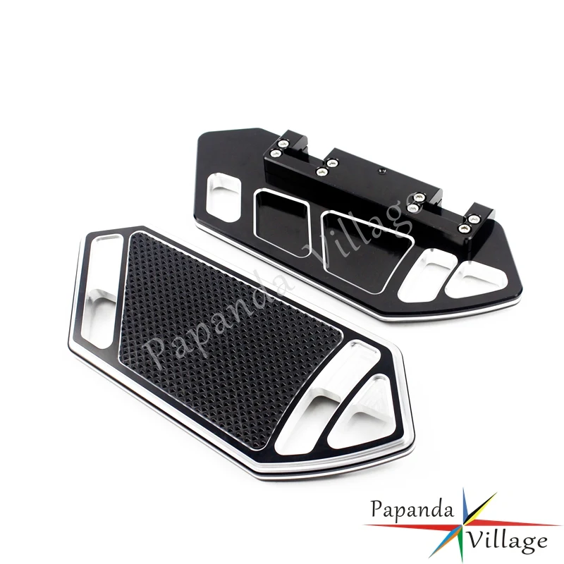

Black Motorbike Rear Passenger Footrest Floorboard Foot Pegs Pedal for Harley Softail Fat Touring Road King Road Glide 84-15