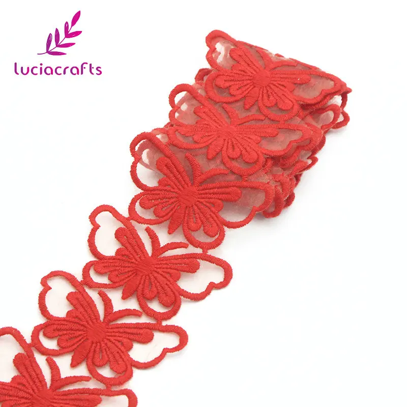 Lucia crafts 7,3 см Разноцветные формы Вязание Вышивка Хлопок Кружево DIY отделка Швейные аксессуары материалы N0513