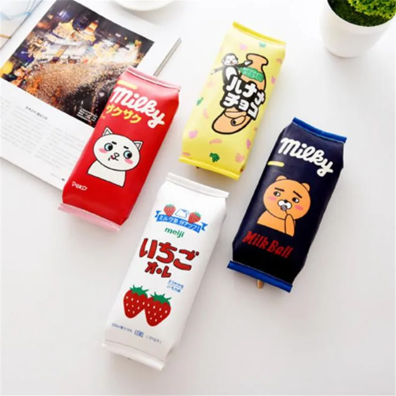 Kawaii милый мультяшный Кот медведь пенал PU сумка для карандашей пакет Канцтовары