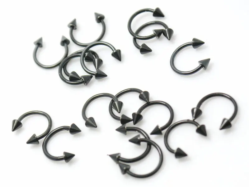 Кольца для перегородки кольца губ с шипами в форме подковы 10 шт. | Украшения и