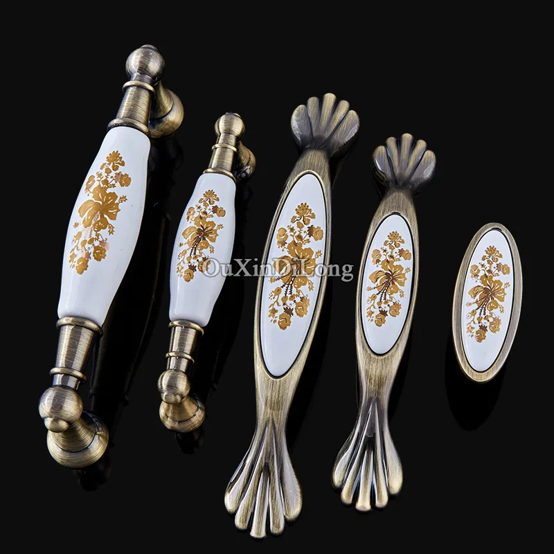 Горячие 10 шт европейские антикварные кухонные дверные мебельные ручки с