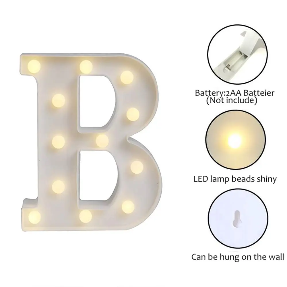 Светодиодные ночные светильники с буквами 3D настольные для детей спальни