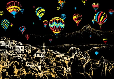 Cappadocia Декоративная живопись для дома, скребковая живопись с изображением скретч, красочная скребковая живопись для детей, художественная рисовальная бумага, игрушки, подарки на день рождения - Цвет: Cappadocia
