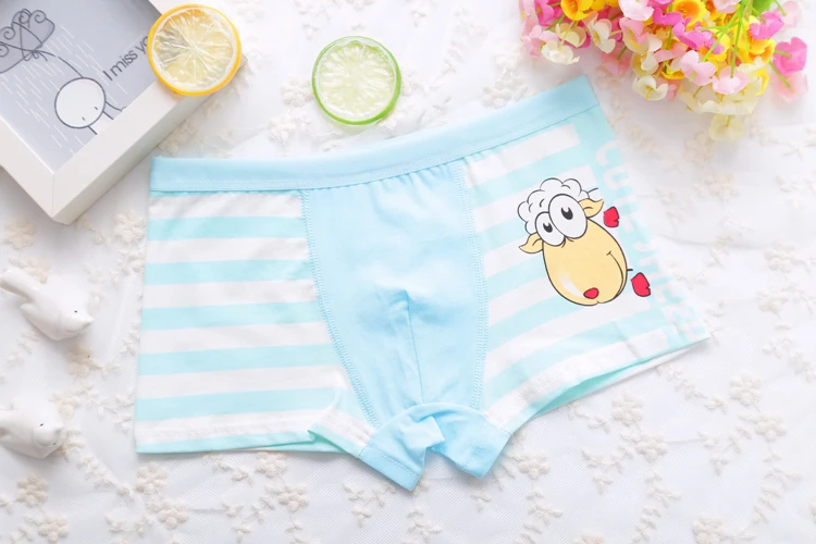 4 шт./партия хлопковое нижнее белье для маленьких мальчиков трусы студентов