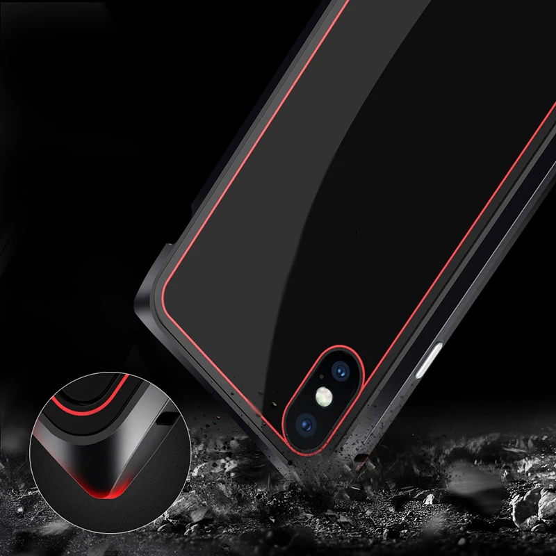 Чехол для телефона Gourde с магнитной адсорбцией iPhone 7 plus X Металлические Магнитные